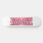 Moderne 3D Roze Doolhof Skateboard Deck (Horizontaal)