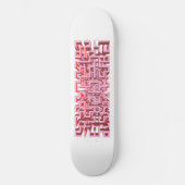 Moderne 3D Roze Doolhof Skateboard Deck (Voorkant)
