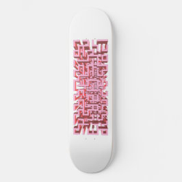 Moderne 3D Roze Doolhof Skateboard Deck