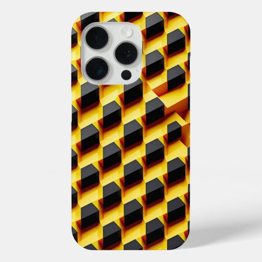 Moderne 3D Schuine Blokcase - Krachtige Industriël Case-Mate iPhone Case (Achterkant)