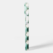 Moderne 3D-telgroene en witte geometrische telefoo Case-Mate iPhone Case (Achterkant / Links)