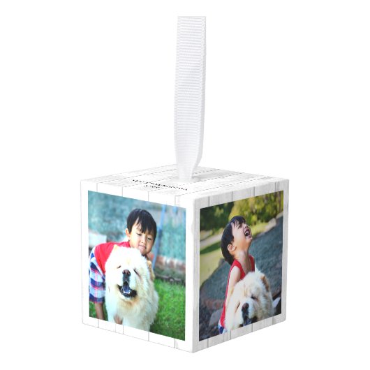 Moderne 3D-vorm aangepaste familiefoto Decoratie (Voorkant hoekig)