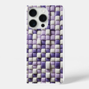 Moderne 3D Zachte Paarse & Witte Kubus Hoes - Abst