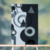 Moderne 3D zwart-wit kunst Acryl Bord (Neutraal)