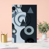 Moderne 3D zwart-wit kunst Acryl Bord (Huwelijk)