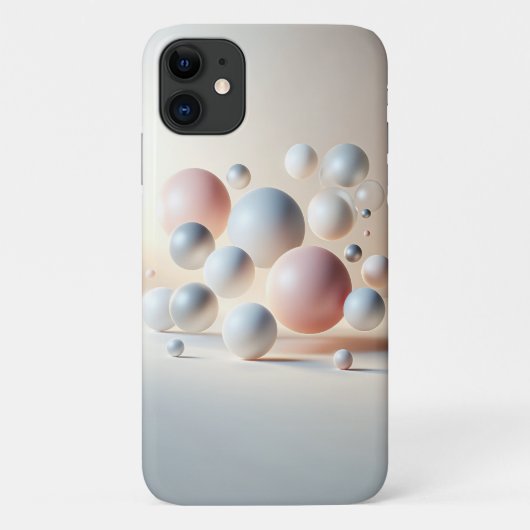 Moderne 3D zwevende bollen kunst - Minimalistische Case-Mate iPhone Case (Achterkant)