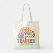 Moderne 3e-klasseontwerper Aangepast Tote Bag (Achterkant)