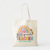 Moderne 3e-klasseontwerper Aangepast Tote Bag (Voorkant)