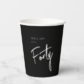 Moderne 400e verjaardag zwarte mannen 40e verjaard papieren bekers (Achterkant)