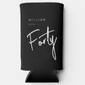 Moderne 400e verjaardag zwarte mannen 40e verjaard seltzer blikjeskoeler (Voorkant)