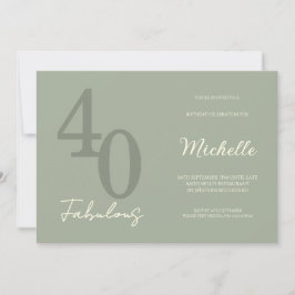 Moderne 40 en Fabulous 40e Verjaardagsfeestje Kaart