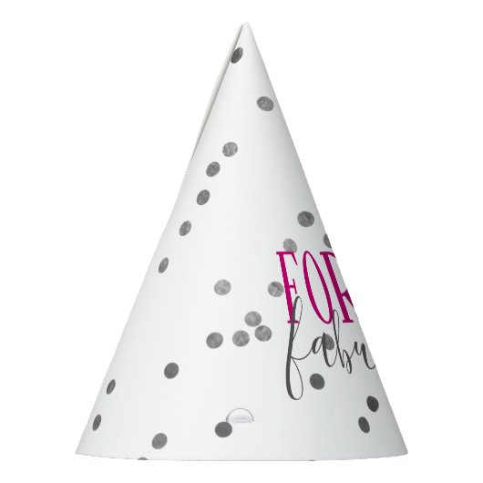 Moderne 40- en Fabulous 40th Birthday Paper-Petten Feesthoedjes (Links)