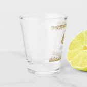 Moderne 40 en Fabulous Gold Gitter op maat Shot Glas (Links)