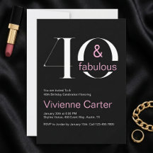 Moderne 40 en Fabulous Roze 40ste Verjaardagsfeest