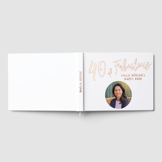 Moderne 40 en fantastische foto 40e verjaardagsfee gastenboek (Volledig)