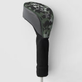 Moderne 40e 50e 60e verjaardag Golf Monogram Camo Golfheadcover (Schuin)