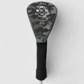 Moderne 40e 50e 60e verjaardag Golf Monogram Camo Golfheadcover (Voorkant)