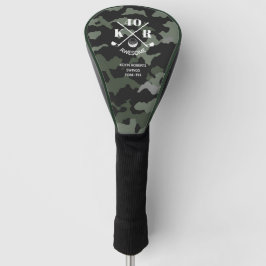 Moderne 40e 50e 60e verjaardag Golf Monogram Camo Golfheadcover
