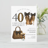 Moderne 40e luipaard- en cheetaprint, trendy veert kaart (Staand voorkant)