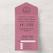 Moderne 40e Ruby Wedding Jubileum All In One Uitnodiging (Binnen)