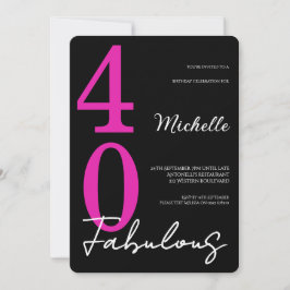 Moderne 40e verjaardag 40 en Fabulous Feest Kaart