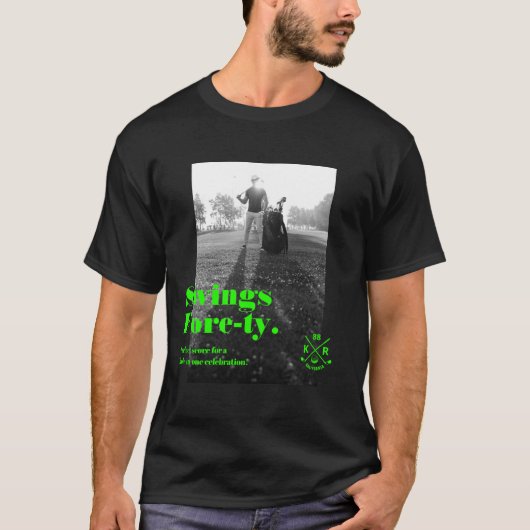 Moderne 40e verjaardag 50e verjaardag Golf Pap T-shirt (Voorkant)