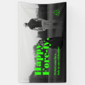 Moderne 40e verjaardag 50e verjaardag Golf Spandoek (Verticaal)