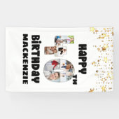 Moderne 40e Verjaardag 7 Fotocollage Getallen Ster Spandoek (Horizontaal)