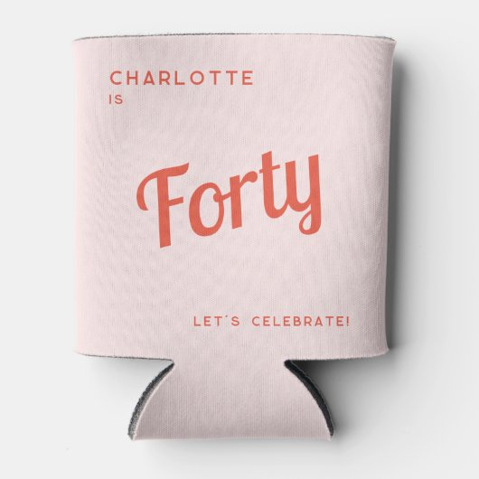 Moderne 40e verjaardag blikjeskoeler (Voorkant)