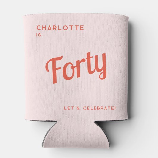 Moderne 40e verjaardag blikjeskoeler (Achterkant)