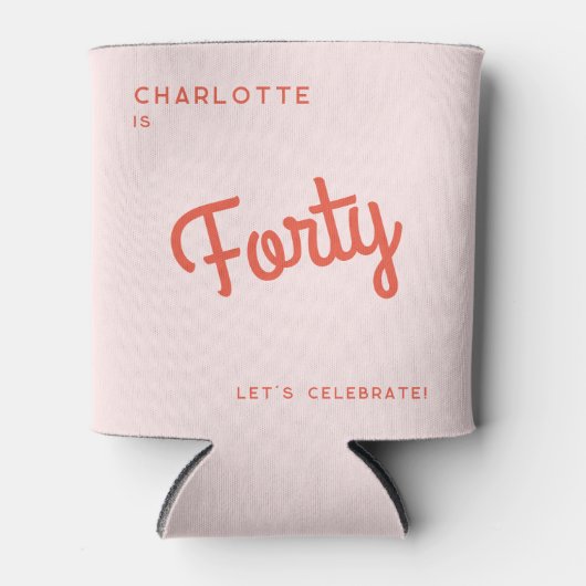 Moderne 40e verjaardag blikjeskoeler (Voorkant)