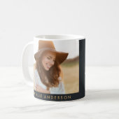 Moderne 40e verjaardag, eenvoudig stijlvol elegant koffiemok (Voorkant links)