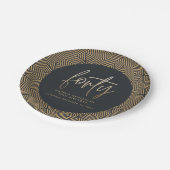 Moderne 40e verjaardag, eenvoudig stijlvol elegant papieren bordje (Gekanteld)