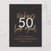 Moderne 40e verjaardag, eenvoudig stijlvol elegant uitnodiging briefkaart (Voorkant)