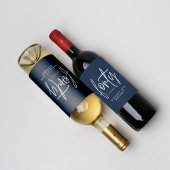 Moderne 40e verjaardag, eenvoudig stijlvol elegant wijn etiket