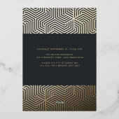 Moderne 40e verjaardag folie stijlvol elegant scri folie uitnodiging (Achterkant)