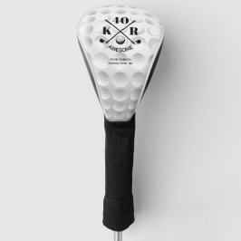 Moderne 40e verjaardag Golf 50e 60e Monogram Golfheadcover
