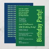 Moderne 40e verjaardag Groene Sjabloon van de Part Kaart (Voorkant / Achterkant)