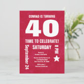 Moderne 40e verjaardag of elk jaar Chevron Back Kaart (Staand voorkant)