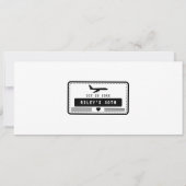 Moderne 40e verjaardag Party Boarding Ticket Foto Kaart (Achterkant)