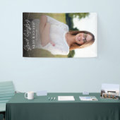 Moderne 40e verjaardag Party Fotoscript Typografie Spandoek (Beurs)