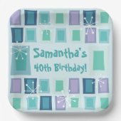 Moderne 40e verjaardag van de Midden-eeuwse Aquama Papieren Bordje (Voorkant)