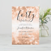 Moderne 40e verjaardag van Roos Gold 40e verjaarda Kaart (Staand voorkant)