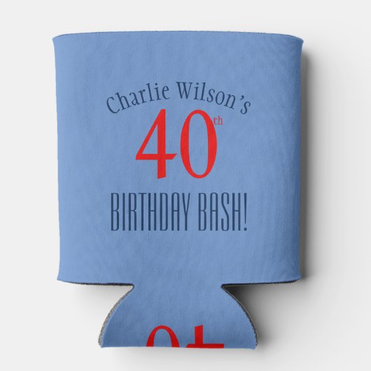 Moderne 40ste verjaardag Bash! Partij Koelbox Blikjeskoeler (Achterkant)