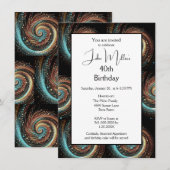 Moderne 40ste verjaardagsfeest voor mannen kaart (Voorkant / Achterkant)