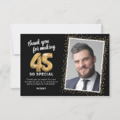 Moderne 45e verjaardag foto bedankkaart (Voorkant)