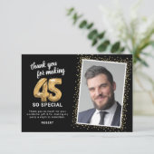 Moderne 45e verjaardag foto bedankkaart (Staand voorkant)