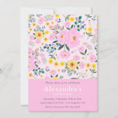 Moderne 45e verjaardag uitnodigingen Boho Floral C (Voorkant)