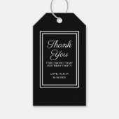 Moderne 45e verjaardag zwart-wit typografie cadeaulabel (Voorkant)