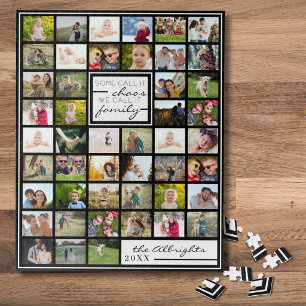 Moderne 47 foto collage familie citaat aangepaste legpuzzel